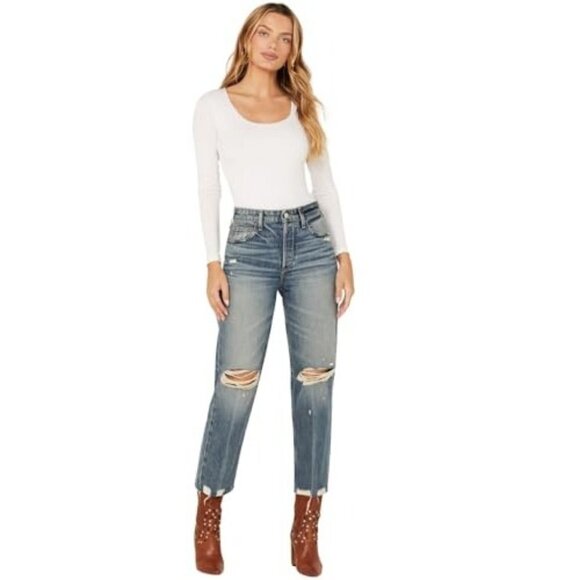 Ariat Women's 31 Ultra High Rise Wanda Tomboy Straight Leg Jeans Moana 10047322 - Picture 1 of 6